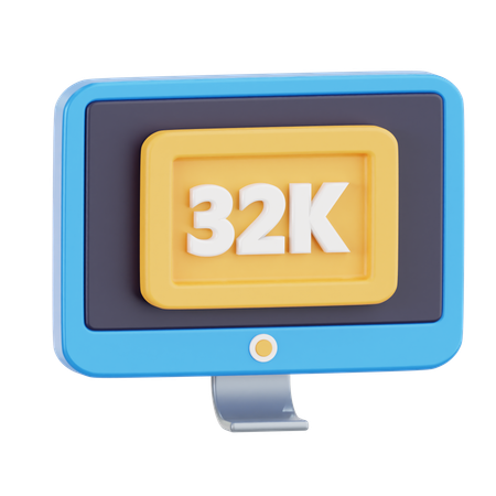 Résolution 32k  3D Icon