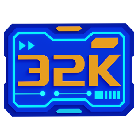 32K RESOLUTION DISPLAY  3D Icon