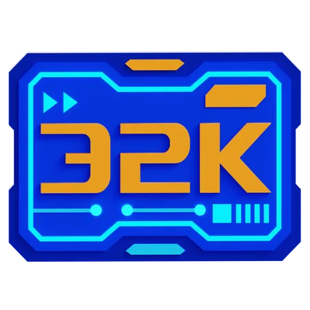 32K RESOLUTION DISPLAY  3D Icon