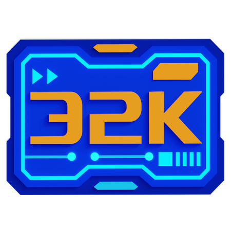 32K RESOLUTION DISPLAY  3D Icon