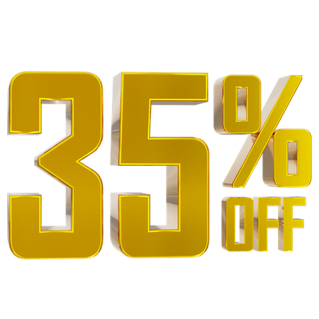 35 percent discount 3D Icon