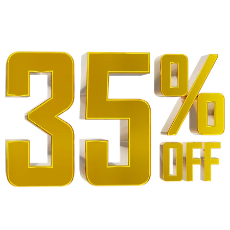 35 percent discount 3D Icon