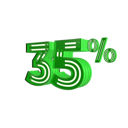 35 Percent Discount  3D Icon