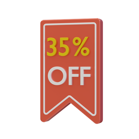 35 percent discount  3D Icon