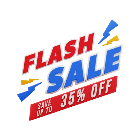 35 Percent Flash Sale  3D Sticker