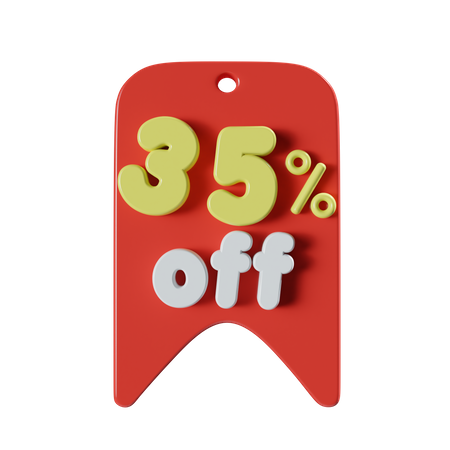 35 Percent Off  3D Icon