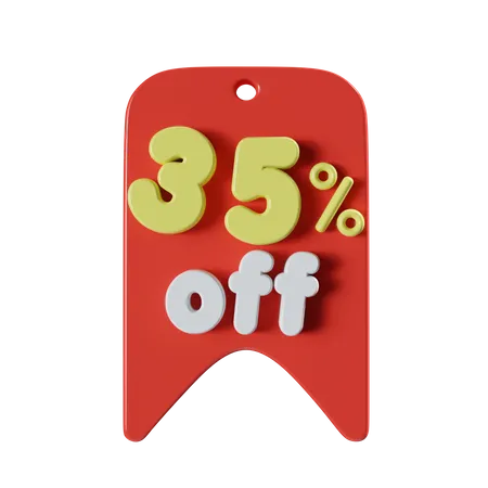 35 Percent Off  3D Icon