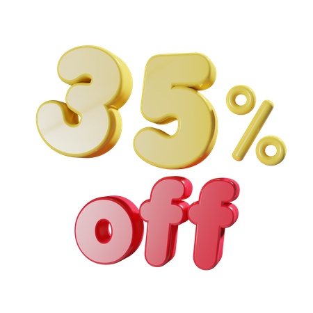 35 Percent Off  3D Icon