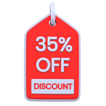 35 Percentage Discount  3D Icon