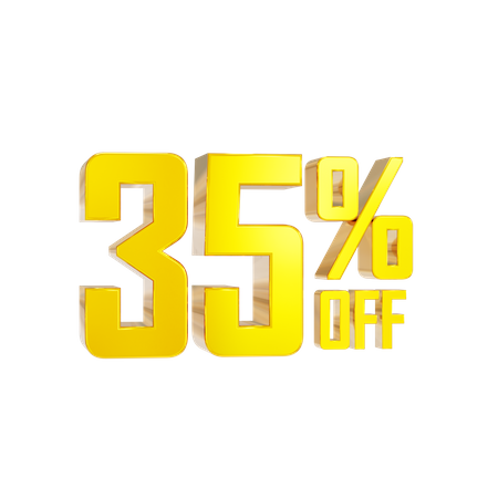35 Percentage Discount  3D Icon