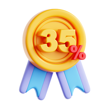 35 por cento  3D Icon