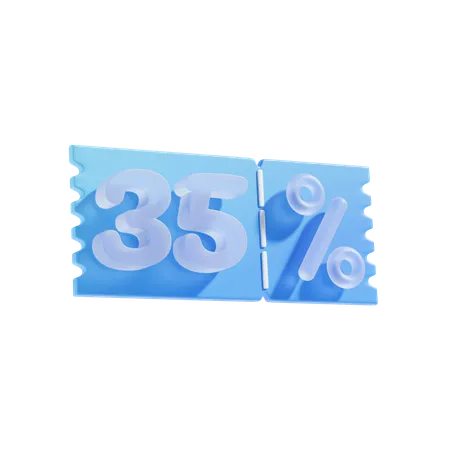 35 por cento  3D Icon