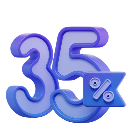 35 por cento  3D Icon