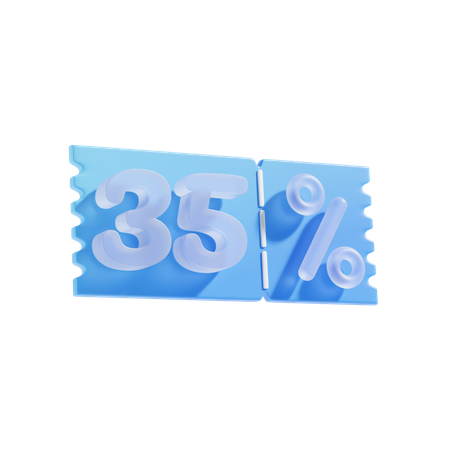 35 por ciento  3D Icon