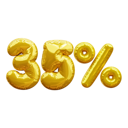 35 por ciento  3D Icon