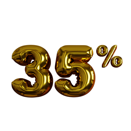 35 pour cent de réduction  3D Icon