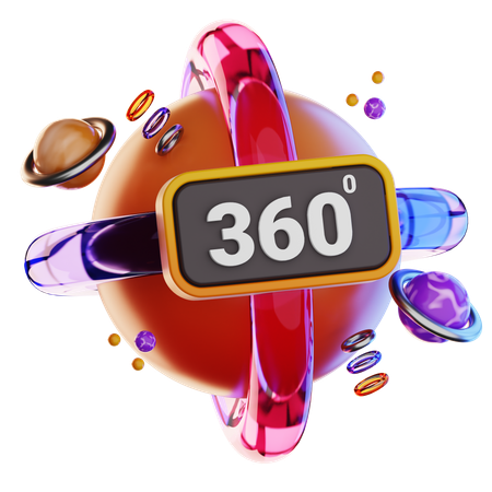 360 Degree  3D Icon