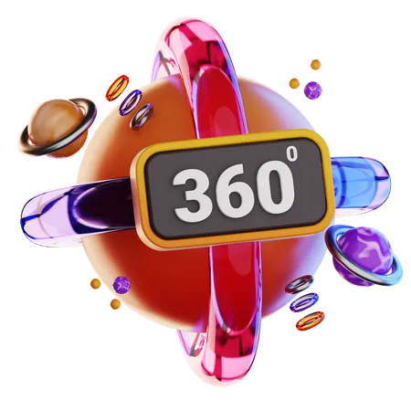 360 Degree  3D Icon