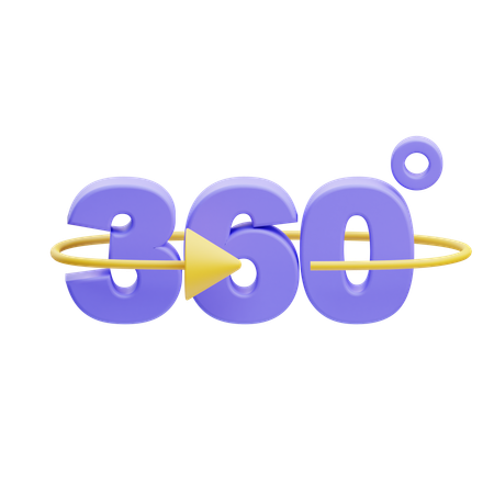 360 Degree  3D Icon