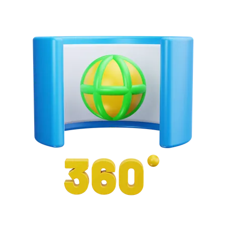 360 Degree  3D Icon