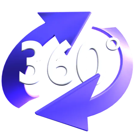 360 Degree  3D Icon