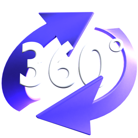 360 Degree  3D Icon