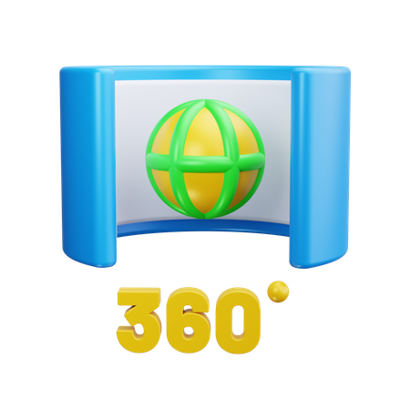 360 Degree  3D Icon
