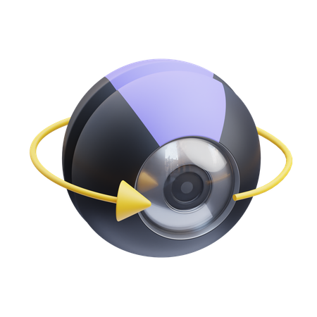 360 Degree Camera  3D Icon