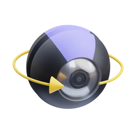 360 Degree Camera  3D Icon