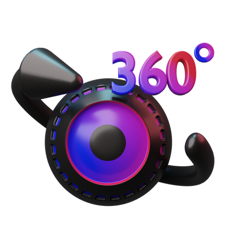 360 degree camera  3D Illustration