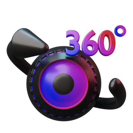 360 degree camera  3D Illustration