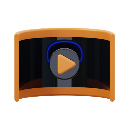 360 Degree Video  3D Icon