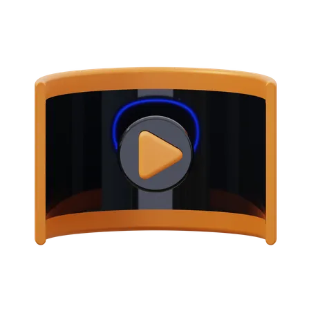 360 Degree Video  3D Icon