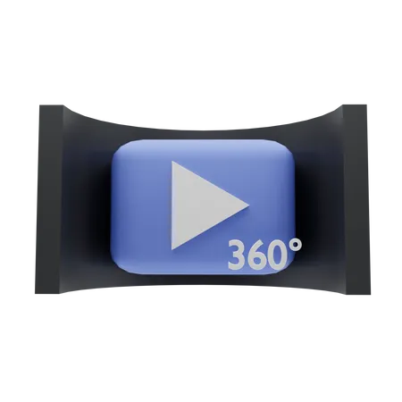 360 Degree Video  3D Illustration