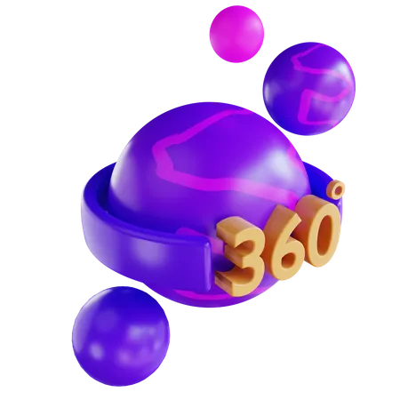 360 Degree Video  3D Illustration