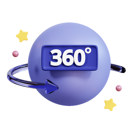 360 Degree Video  3D Icon