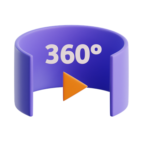 360 degree view  3D Icon