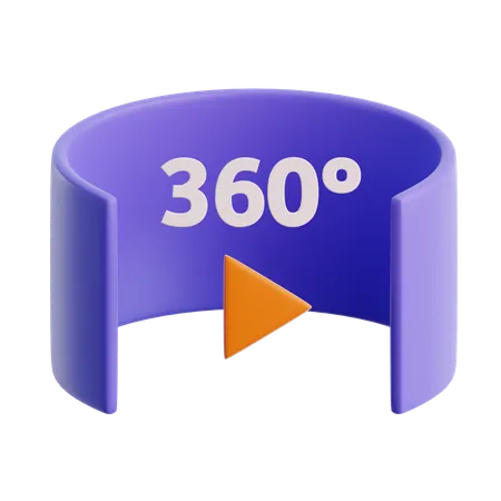 360 degree view  3D Icon