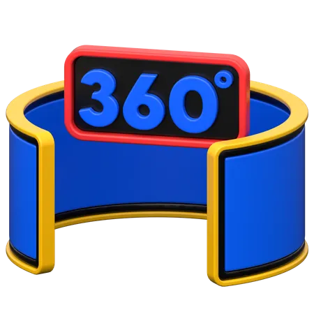 360 degree view  3D Icon