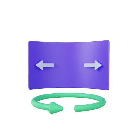 360 Degree Virtual  3D Icon