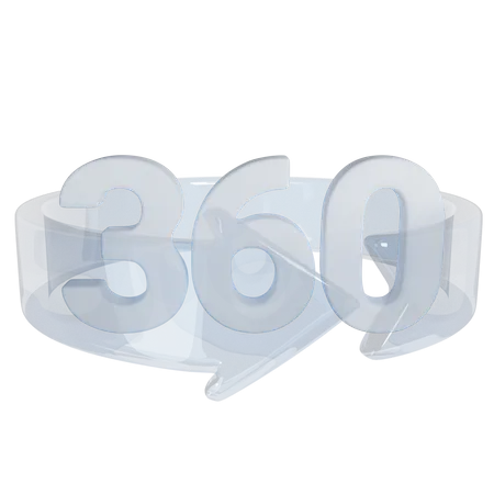 360 Degree VR  3D Icon