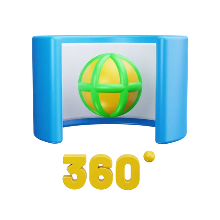 360 Grad  3D Icon