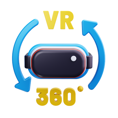 360-Grad-Sicht  3D Icon