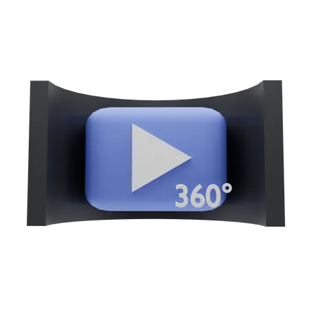 360 Grad Video  3D Illustration