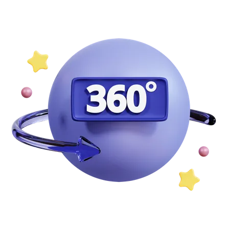 360 Grad Video  3D Icon