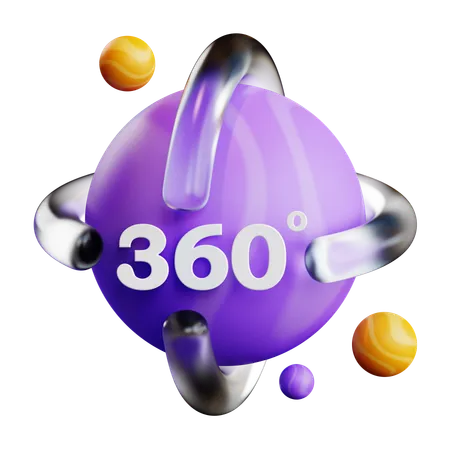 360 Grad VR  3D Icon