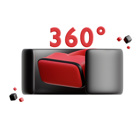 360 Grad VR  3D Icon