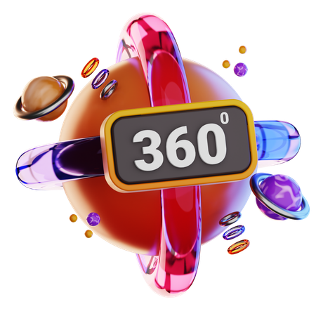 360 graus  3D Icon