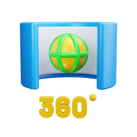 360 graus  3D Icon