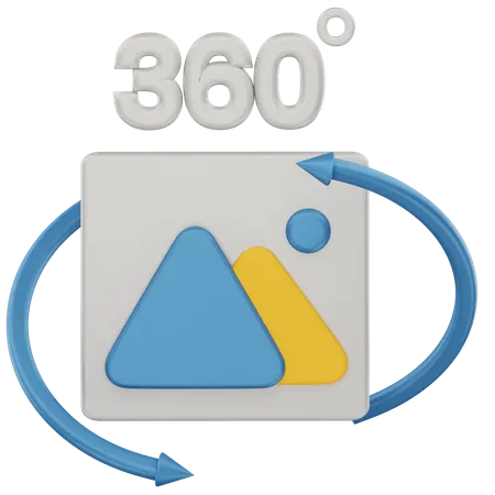 360 Image view  3D Icon